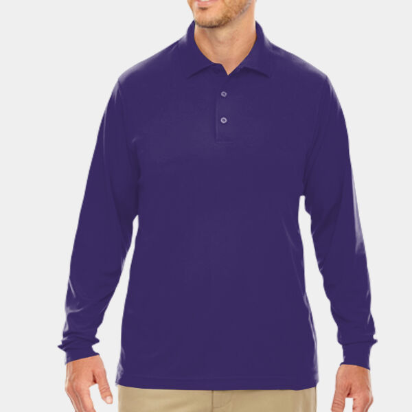 Core365 Men's Pinnacle Performance Long-Sleeve Piqué Polo Thumbnail