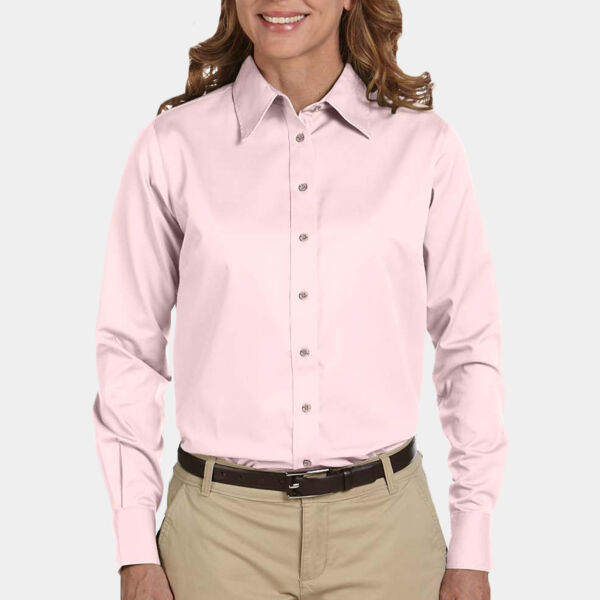 Ladies' Easy Blend™ Long-Sleeve Twill Shirt with Stain-Release Thumbnail