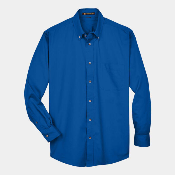 Harriton Men's Tall Easy Blend™ Twill Dress Shirt Thumbnail